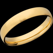 4 mm wide Domed 14K Yellow Gold band.