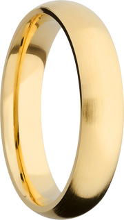 14K Yellow gold 5mm domed band