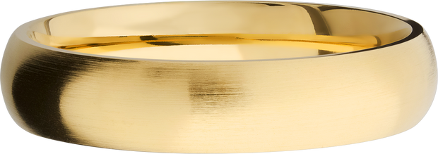 14K Yellow gold 5mm domed band