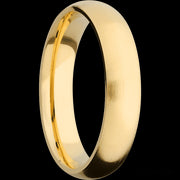 5 mm wide Domed 14K Yellow Gold band.