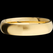 5 mm wide Domed 14K Yellow Gold band.