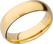 14K Yellow gold 6mm domed band