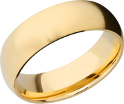 14K Yellow gold 7mm domed band