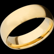 7 mm wide Domed 14K Yellow Gold band.