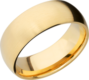 14K Yellow gold 8mm domed band