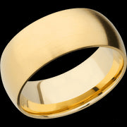 9 mm wide Domed 14K Yellow Gold band.