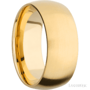 9 mm wide Domed 14K Yellow Gold band.