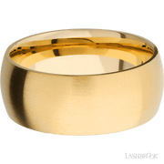 9 mm wide Domed 14K Yellow Gold band.