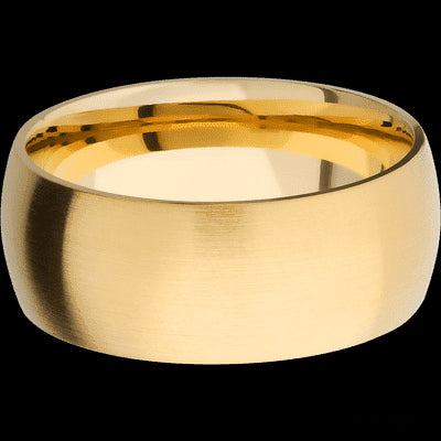 9 mm wide Domed 14K Yellow Gold band.