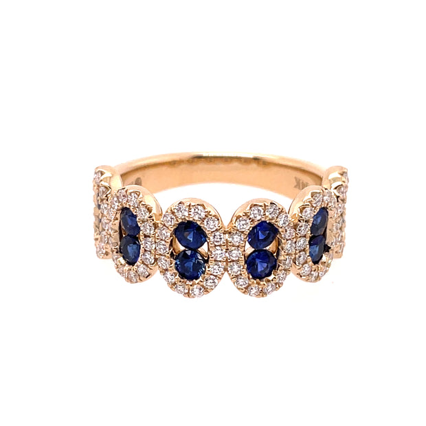 14kt Yellow Gold Sapphire And Diamond Ring By Fana