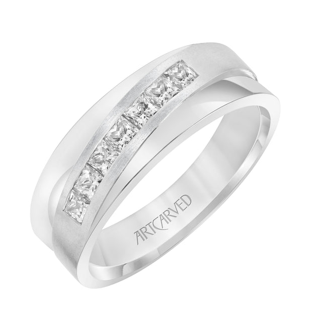 21-V8929W7-G.00 - Goldman - Flat Flat Edge Diamond Wedding Band