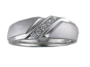 21-V22023W-G.00 - ARTCARVED - Comfort Fit weddding band with tension set diamonds and vertical brushed finish