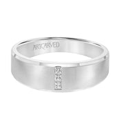 21-V8928W7-G.00 - ARTCARVED - Low Dome Step Edge Diamond Wedding Band