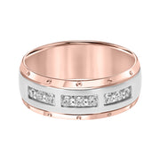 8MM Engraved Diamond Ring