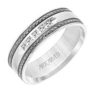 22-V8847W7-G.00 - ARTCARVED - Flat Round Edge Diamond Wedding Band