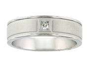 22-V5011W-G.00 - ARTCARVED - Comfort Fit, diamond wedding band with textured finish and rolled edges