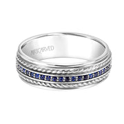 22-V8730SWY100-G.00 - ARTCARVED - Low Dome Round Edge Carved Wedding Band