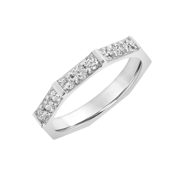 24-9451W-G.00 - Goldman - 2.5mm Geometric Nine Diamond Band
