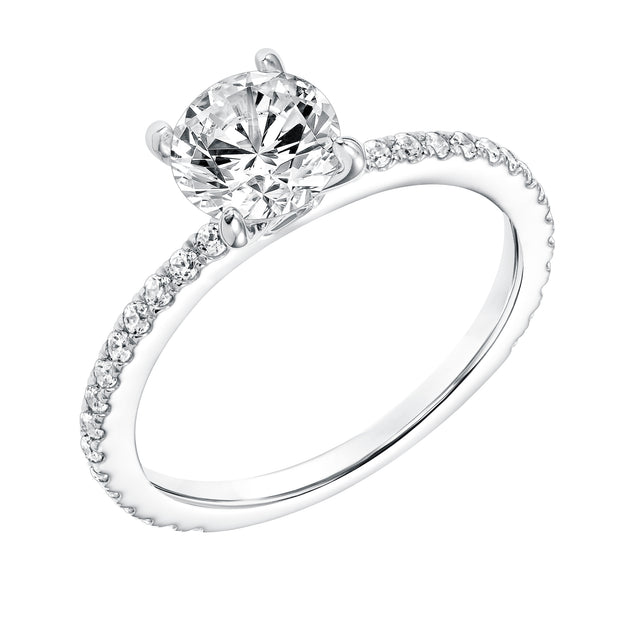 31-11019IRW-E.00 - Goldman - Classic Prong Set Engagement Ring with Diamond Shank