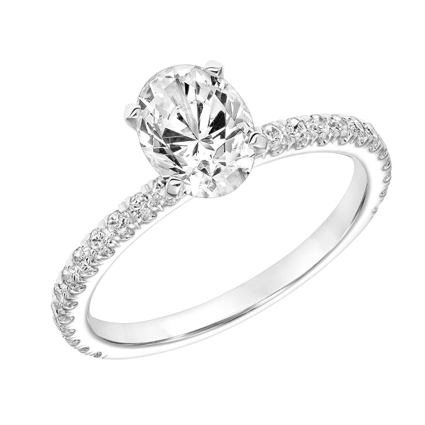 31-11095EVW-E.00 - Goldman - Classic Engagement Ring with Diamond Shank