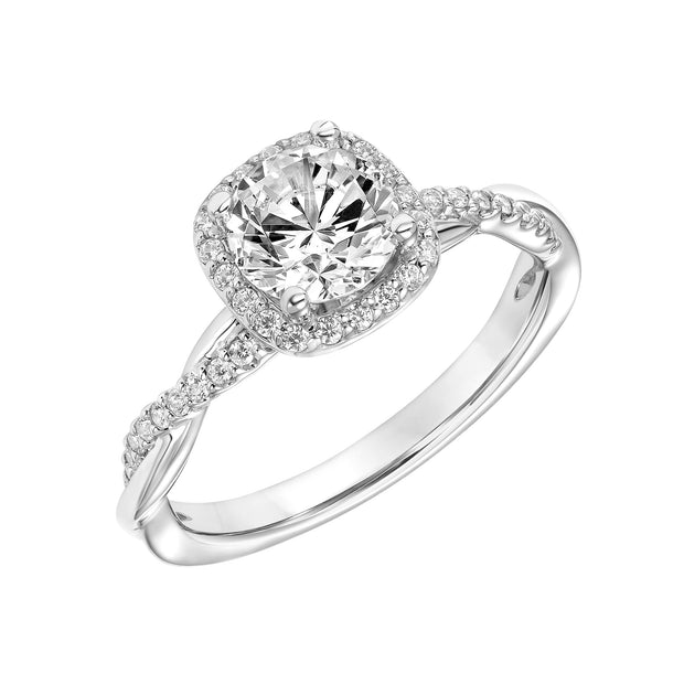 31-12015ERW-E.00 - Goldman - Contemporary Twist Halo Engagement Ring