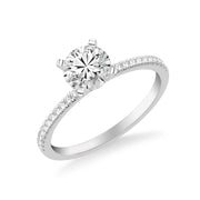 Classic Solitaire Engagement Ring with Diamond Shank
