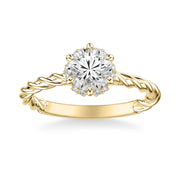 Contemporary Twist Diamond Engagement Ring