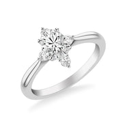 Contemporary Halo Engagement Ring