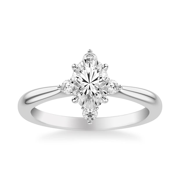 Contemporary Halo Engagement Ring
