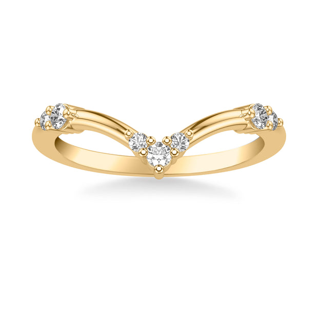 Contemporary Floating Diamond Engagement Ring with Cluster Diamond Station Accented V Curved Shank