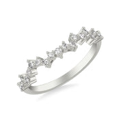 Contemporary Wedding Band with Scattered Diamond Accents
