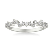 Contemporary Wedding Band with Scattered Diamond Accents