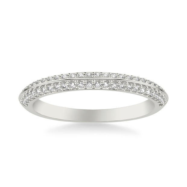 Contemporary Two-Row Diamond Band