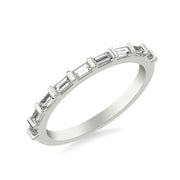 Contemporary Wedding Band with Baguette Diamonds