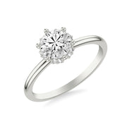 Classic Engagement Ring Setting with Elegant Recessed Diamond Halo