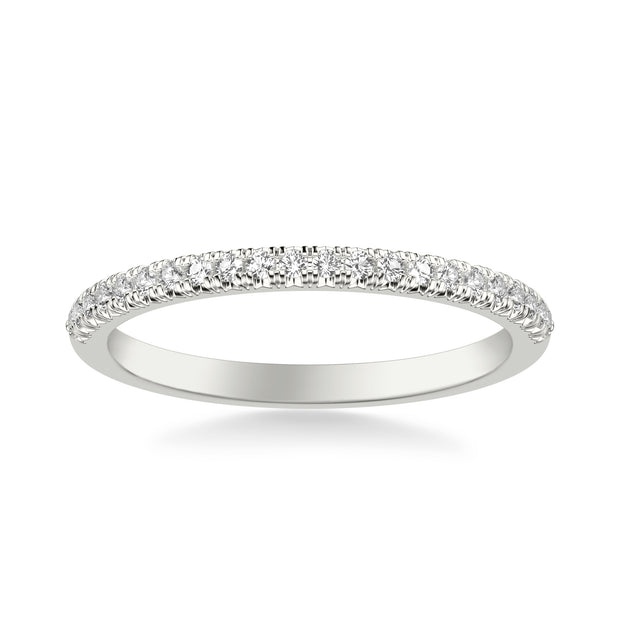 Classic Wedding Band with Round Diamonds
