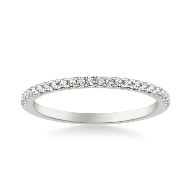 Classic Wedding Band with Round Diamonds
