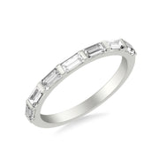 Contemporary Bar Set Baguette Diamond Wedding Band