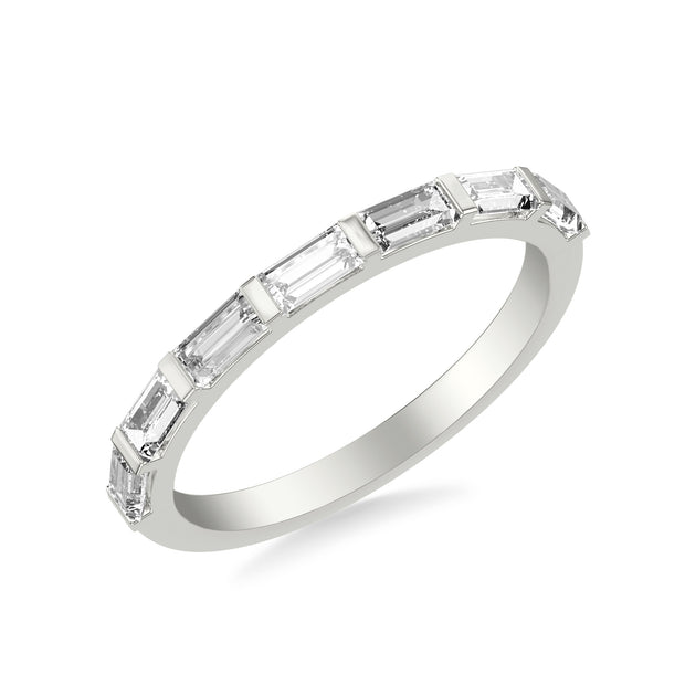 Contemporary Bar Set Baguette Diamond Wedding Band