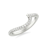 Contemporary Organic Curved Diamond Wedding Band