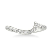 Contemporary Organic Curved Diamond Wedding Band