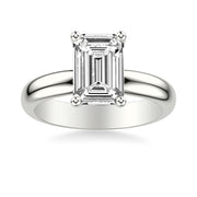 Classic Solitaire Engagement Ring with 3.5MM Wide Polished Shank