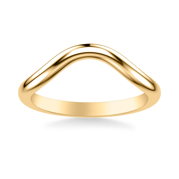 Contemporary Curved Polished Wedding Band