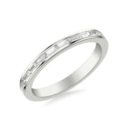Contemporary Channel Set Baguette Diamond Wedding Band