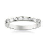 Contemporary Channel Set Baguette Diamond Wedding Band