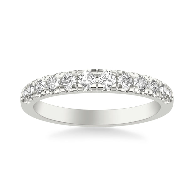 Classic Wedding Band with Round Diamonds