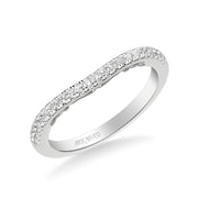 31-V1009W-L.00 - Goldman - Lyric Curved Diamond Wedding Band with Inner Carved details