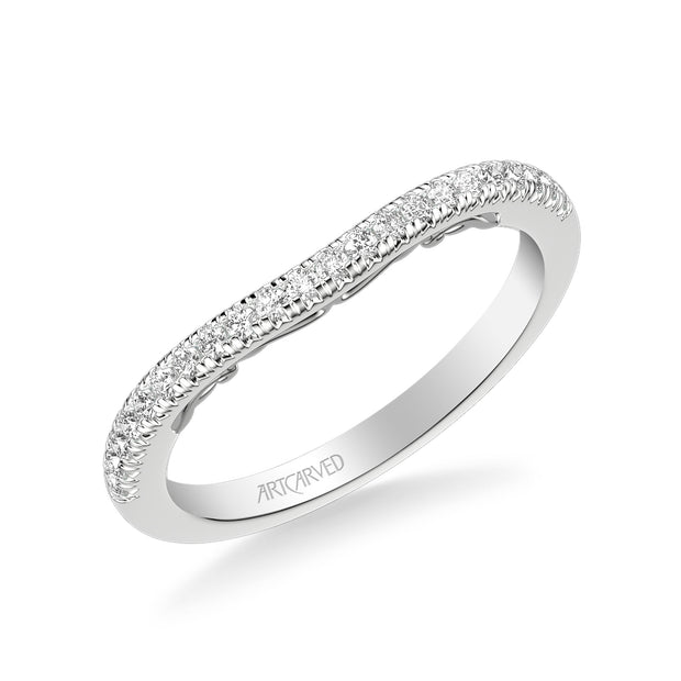 31-V1009W-L.00 - Goldman - Lyric Curved Diamond Wedding Band with Inner Carved details