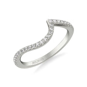31-V1030DRW-L.00 - ARTCARVED - Classic Curved Wedding Band with Round Diamonds