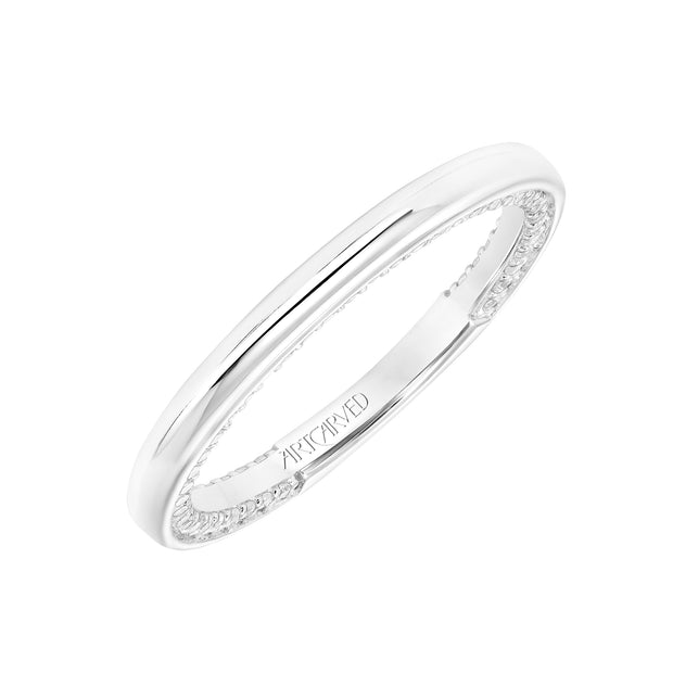 31-V802W-L.00 - Goldman - Polished Wedding Band with Row of Interior Diamonds to Match 31-V802